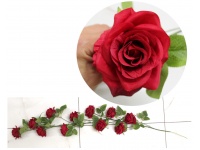 Girlanda RÓŻA 1-ramienna 1,2 m (11 kwiatów 8 cm) CZERWONA