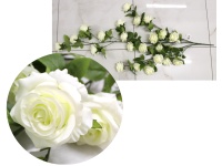 Girlanda RÓŻA 3-ramienna 1,2 m (23 kwiaty 9 cm) BIAŁA