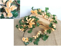 Girlanda RÓŻA wys. 185 cm (kwiat 3,5 cm) POMARAŃCZOWA