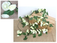 Girlanda RÓŻA wys. 185 cm (kwiat 3,5 cm) ECRU