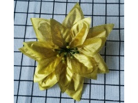 Główka kwiatowa GWIAZDA BETLEJEMSKA - POINSECJA średnica kwiatu 12 cm ZŁOTA