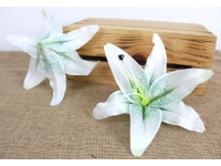 Główka kwiatowa LILIA 3D 20 cm JASNA ZIELEŃ CIENIOWANA