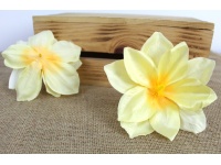 Główka kwiatowa MAGNOLIA 14 cm JASNO-ŻÓŁTA