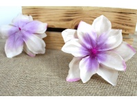 Główka kwiatowa MAGNOLIA 14 cm FIOLETOWA-PUDROWA cieniowana