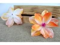 Główka kwiatowa MAGNOLIA 3D 14 cm POMARAŃCZOWA