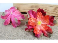 Główka kwiatowa MAGNOLIA 3D 16 cm CZERWONO-RÓŻOWA