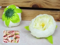 Główka kwiatowa PIWONIA 9x5 cm ŚMIETANOWA - 1 szt