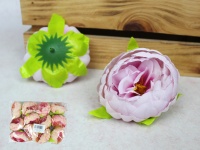 Główka kwiatowa PIWONIA 9x5 cm jasno FIOLETOWA - 1 szt