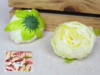 Główka kwiatowa PIWONIA 9x5 cm jasno ŻÓŁTA - 1 szt