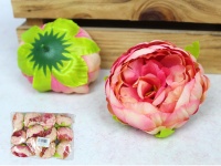 Główka kwiatowa PIWONIA 9x5 cm KORALOWA - 1 szt