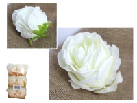 Główka kwiatowa RÓŻA 10x9 cm ŚMIETANOWA - 1 szt