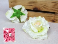 Główka kwiatowa RÓŻA 12x6 cm LIMONKOWO-BRZOSKWINIOWA - 1 szt