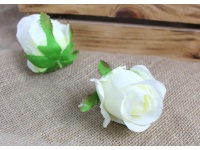 Główka kwiatowa RÓŻA 8x7 cm BIAŁA