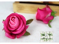 Główka kwiatowa RÓŻA 9x7 cm RÓŻOWA - 1 szt