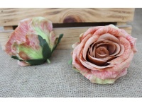 Główka kwiatowa, wyrobowa RÓŻA 11 cm - POMARAŃCZOWA - 1 szt