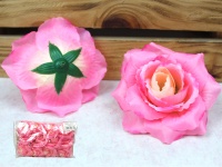 Główka RÓŻA 10x5 cm RÓŻOWA cieniowana - 1 szt