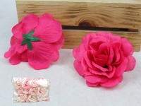 Główka RÓŻA 15x6 cm ciemno RÓŻOWA - 1 szt