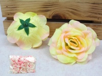 Główka RÓŻA 15x6 cm ŻÓŁTO-RÓŻOWA cieniowana - 1 szt