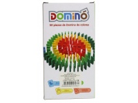 Gra domino drewniane kolorowe zestaw 50 el w pudełku 17,5x9x2,5 cm 