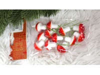 Grzybki na druciuku (7,5 cm) kpl 12 szt w folii