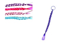 Gumka z WARKOCZEM z włosów syntetycznych 41 cm - mix kolor