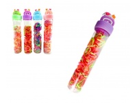 Gumki do włosów, recepturki w tubie 16x3 cm - mix