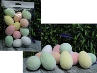 Jajka PASTELOWE w folii 4x6 cm - kpl 12 szt