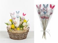 Jajka plastikowe na piku 26 cm ZAJĄC  kpl 6 szt 