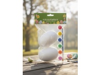 Jajka styropianowe z farbami 6 kolorów i pędzelkiem do malowania kpl 2 szt