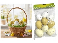 Jajka wielkanocne NAKRAPIANE 6x4 cm - kpl 9 szt