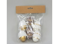 Jajko plastikowe z zawieszką 6x4 cm - kpl 6 szt TJ125