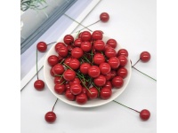 Jarzębina sztuczna na piku 1,5 cm CZERWONA (opakowanie około 144 kulki na druciku)