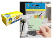 Karteczki NOTES samoprzylepny DOMEK 7x7 cm 100 szt w mixie kolorów