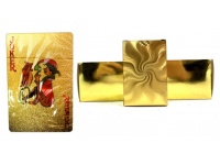 Karty plastikowe do gry ZŁOTE 54 sztuki powlekane opakownie 9x6x2 cm