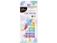 KIDEA Farby akrylowe PASTEL 12 ml - 12 kolorów