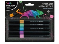 KIDEA Markery METALICZNE 5 kolorów na blistrze