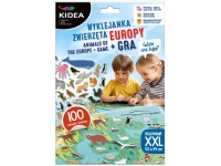 KIDEA Wyklejanka zwierzęta EUROPY + Gra 28x19 cm