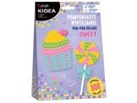KIDEA Zestaw kreatywny Pomponiaste wyklejanki SWEET 21x15x2 cm