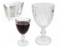 Kieliszek na nóżce ROMBY 16,5x9 cm 330 ml - kpl. 2 szt