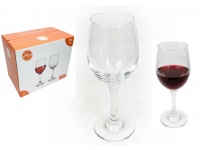 Kieliszek szklany na nóżce gładki 20x6 cm kpl. 6 szt JX-G3057