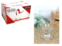 Kieliszki szklane 350 ml na nóżce, gładkie 13,5x7 cm - kpl 6 szt