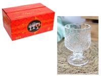 Kieliszki szklane 50 ml do wódki na nóżce, ala kryształ 7x4,5 cm - kpl 6 szt