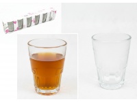 Kieliszki szklane 50 ml do wódki PASKI na dole 6x4,5 cm kpl 6 szt