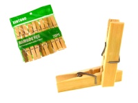 Klamerki, spinacze do prania, do bielizny BAMBUS (6x1,1 cm) - 20 szt