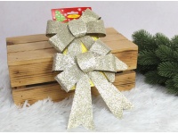 Kokardki świąteczne 19x14 cm ZŁOTE kpl 2 szt