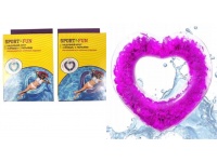 Koło dmuchane do pływania serce z piórami przezroczyste 78x75 cm MIX KOLOR