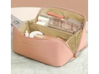 Kosmetyczka, organizer na kosmetyki z ekoskóry rozkładana 24x13x12 cm RÓŻOWA