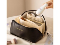 Kosmetyczka, organizer na kosmetyki z ekoskóry rozkładana 24x13x12 cm CZARNA