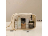 Kosmetyczka transparentna 21x12,5x6 cm BEŻOWA