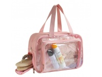 Kosmetyczka ze schowkiem 37x25,5x16,5 cm RÓŻOWA